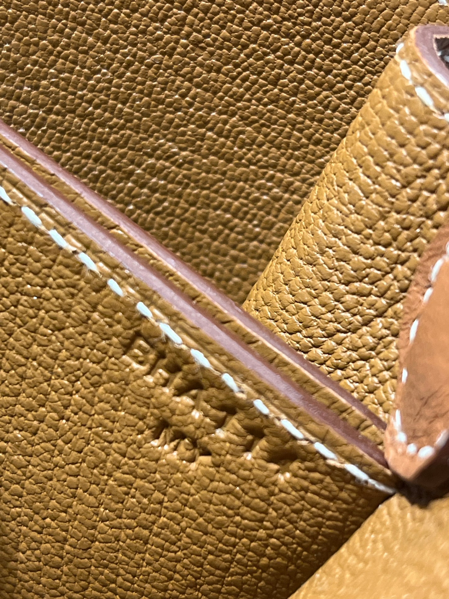Used HERMES Evercolor Roulis Cross Body Bag Gold GHW