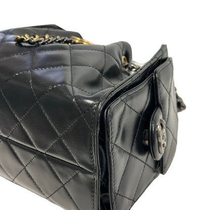 Used CHANEL Quilted Calfskin Chanel 22 Shoulder Bag Black