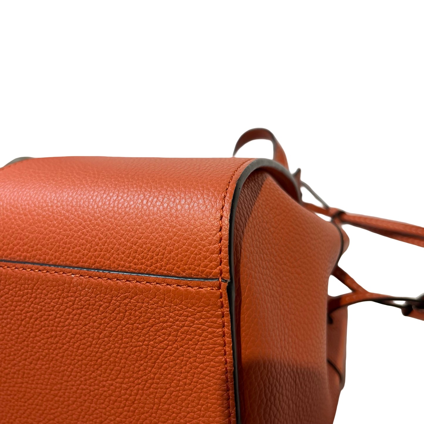 Used LOEWE Calfskin Leather Hammock mini Shoulder Bag Orange