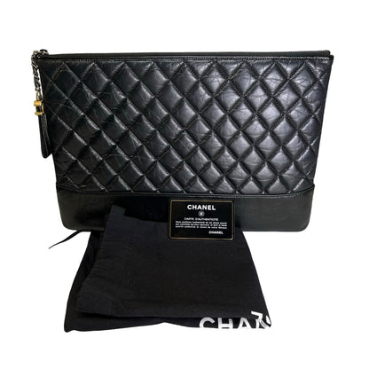 CHANEL Caviar Clutch Clutch Black GHW