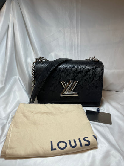 Used LOUIS VUITTON Canvas Twist Shoulder Bag Black PHW