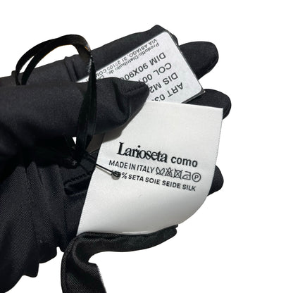 Used MOSCHINO Silk Teddy Silk Scarf White Black