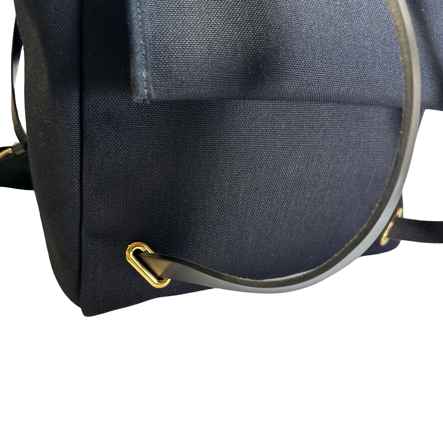 Used HERMES Canvas Leather Herbag A Dos Zip Retourne Backpack Black