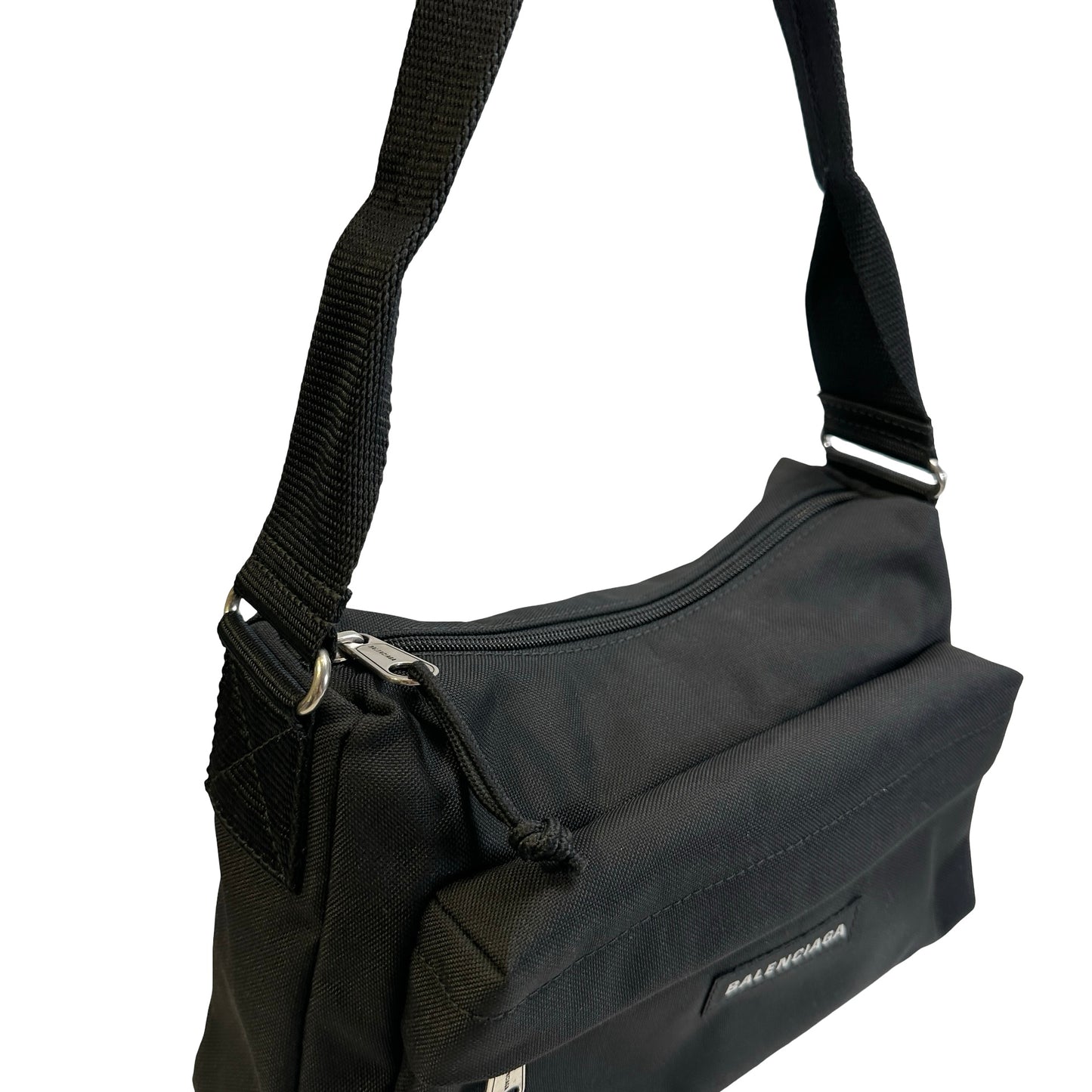 Used BALENCIAGA Nylon Explorer Shoulder Bag Black