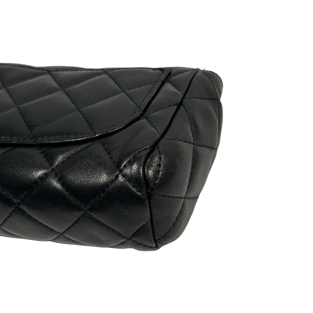 Used CHANEL Matelasse Lambskin Matelasse Pouch Black Burgundy