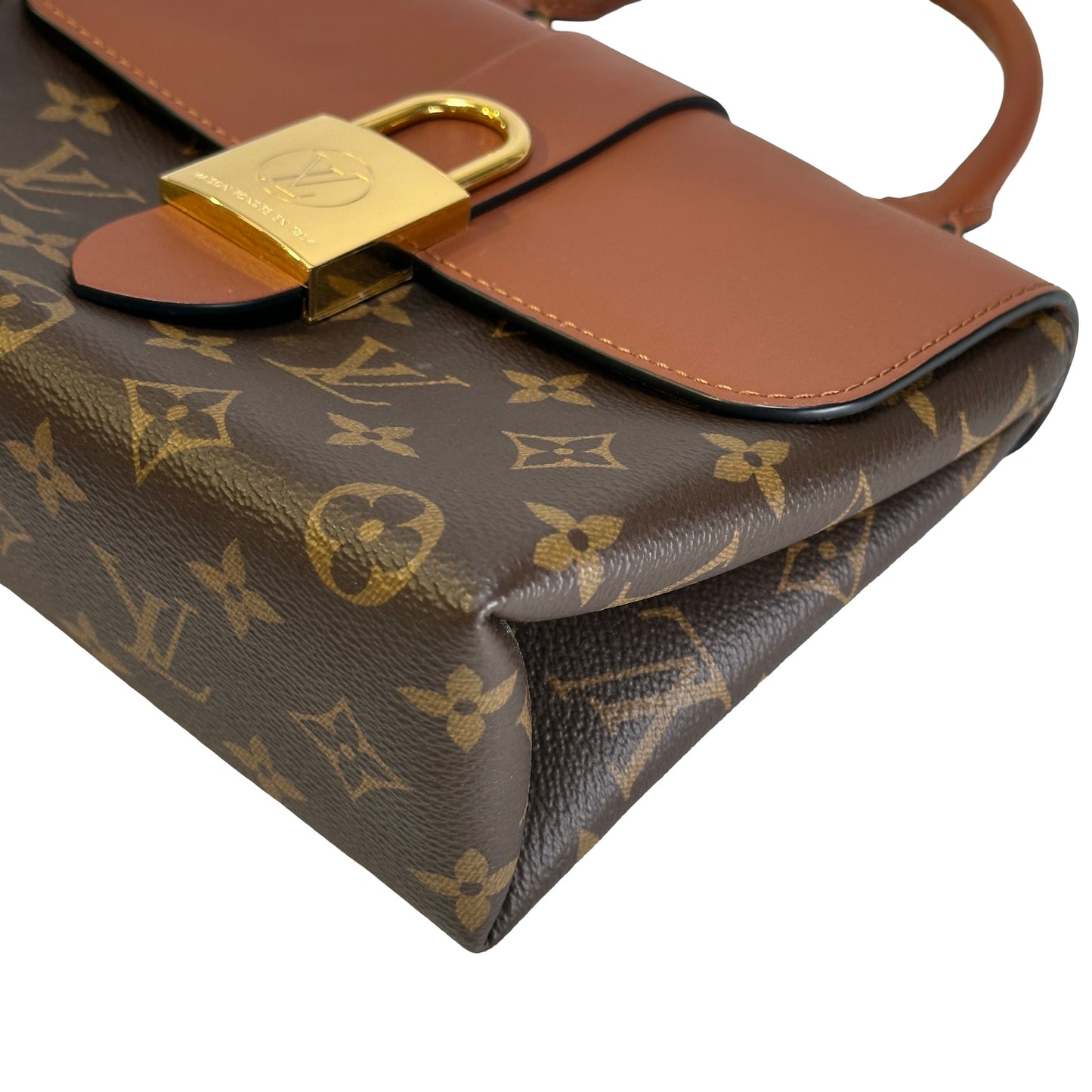 Used LOUIS VUITTON Monogram Locky BB Handbag Brown GHW