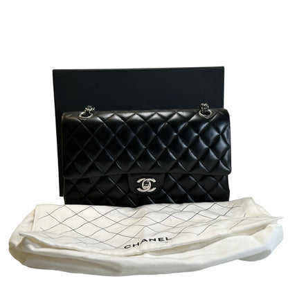 Used CHANEL Quilted Leather Classic Flap Shoulder Bag Black