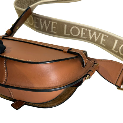 Used LOEWE Calfskin Mini gate Bag Cross body bag Brown GHW