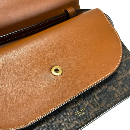 CELINE Macadam Triumph Cross Body Bag Brown