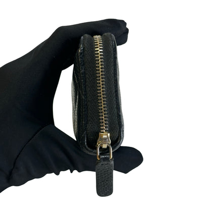 Used CHANEL Caviar Quilted Classic Zipped Coin Purse Coin Purse Black Gold hardware