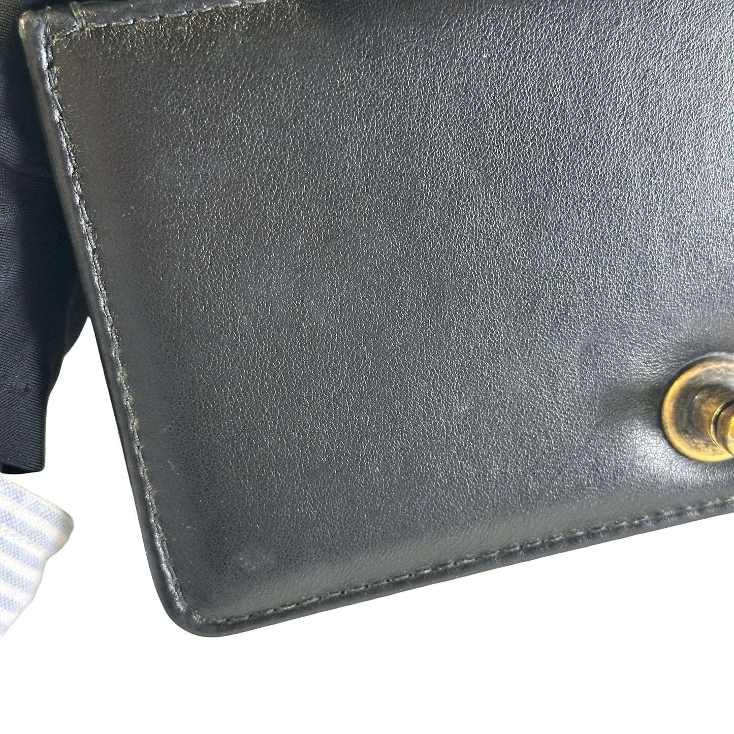 Used CHANEL Lambskin Boy 20 Shoulder Bag Black GHW