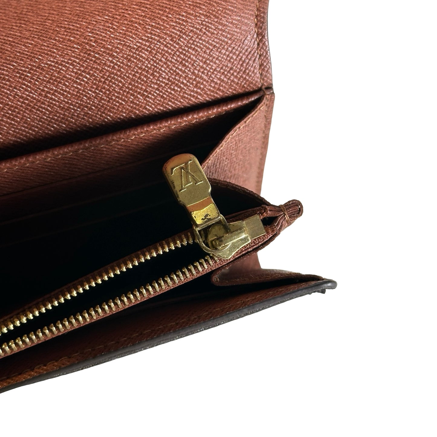 LOUIS VUITTON Monogram Canvas Sarah Wallet Long wallet Brown