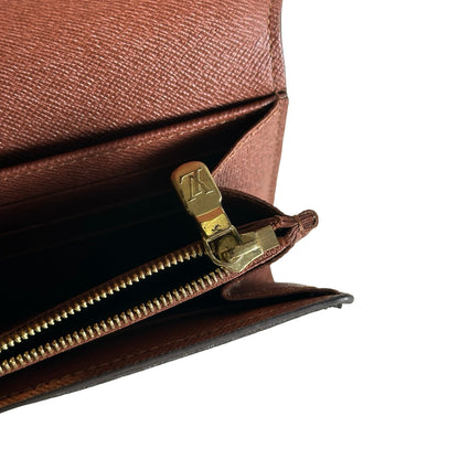 LOUIS VUITTON Monogram Canvas Sarah Wallet Long wallet Brown