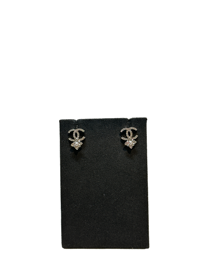 Chanel Chanel Logo Earrings Earrings Silver