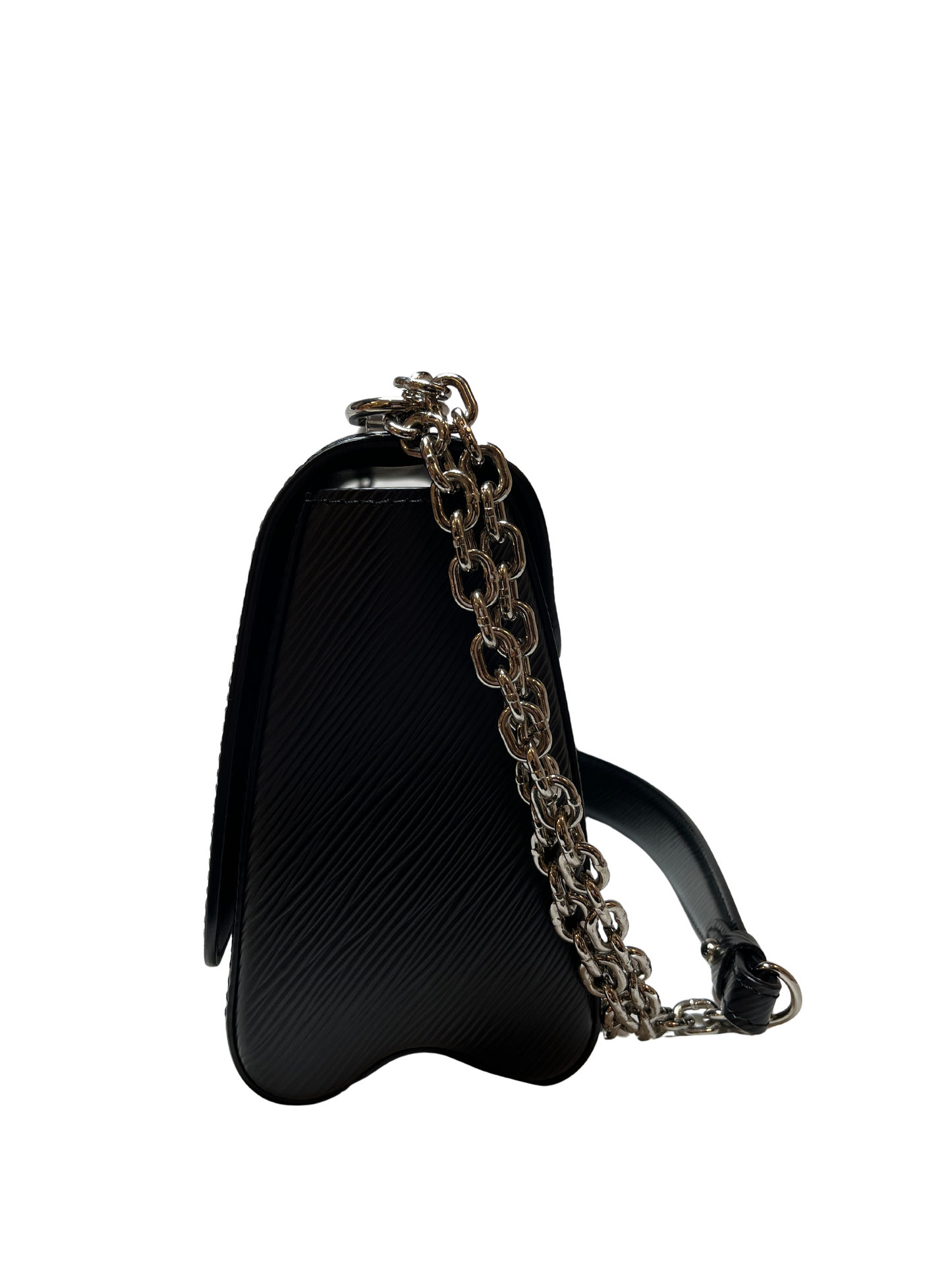 Used LOUIS VUITTON Canvas Twist Shoulder Bag Black PHW