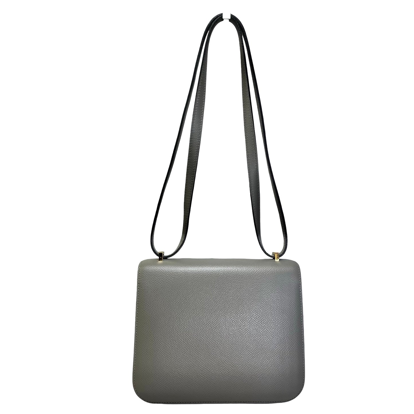 HERMES Epsom Mini Constance Shoulder Bag Grey GHW
