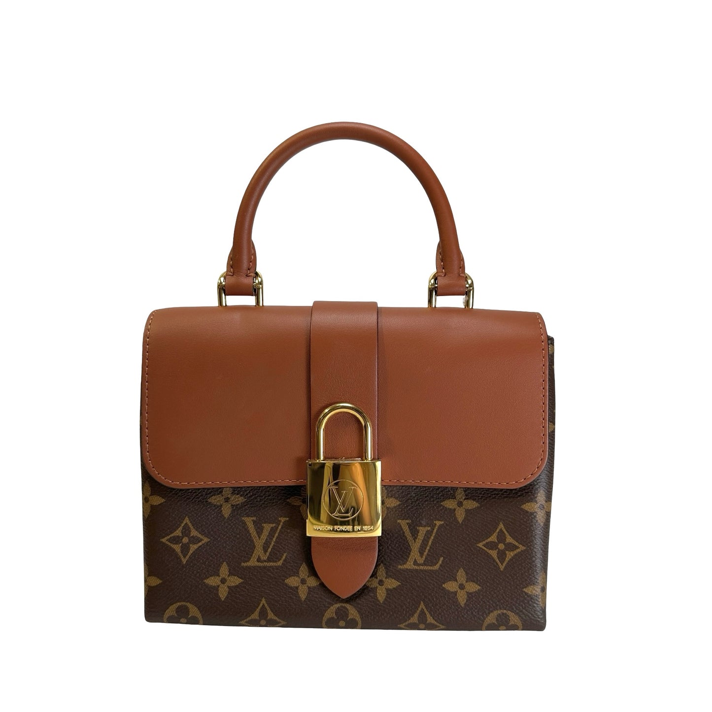 Used LOUIS VUITTON Monogram Locky BB Handbag Brown GHW