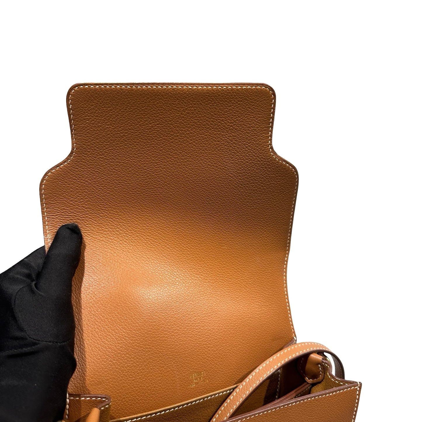 Used HERMES Roulis Shoulder Bag Gold GHW