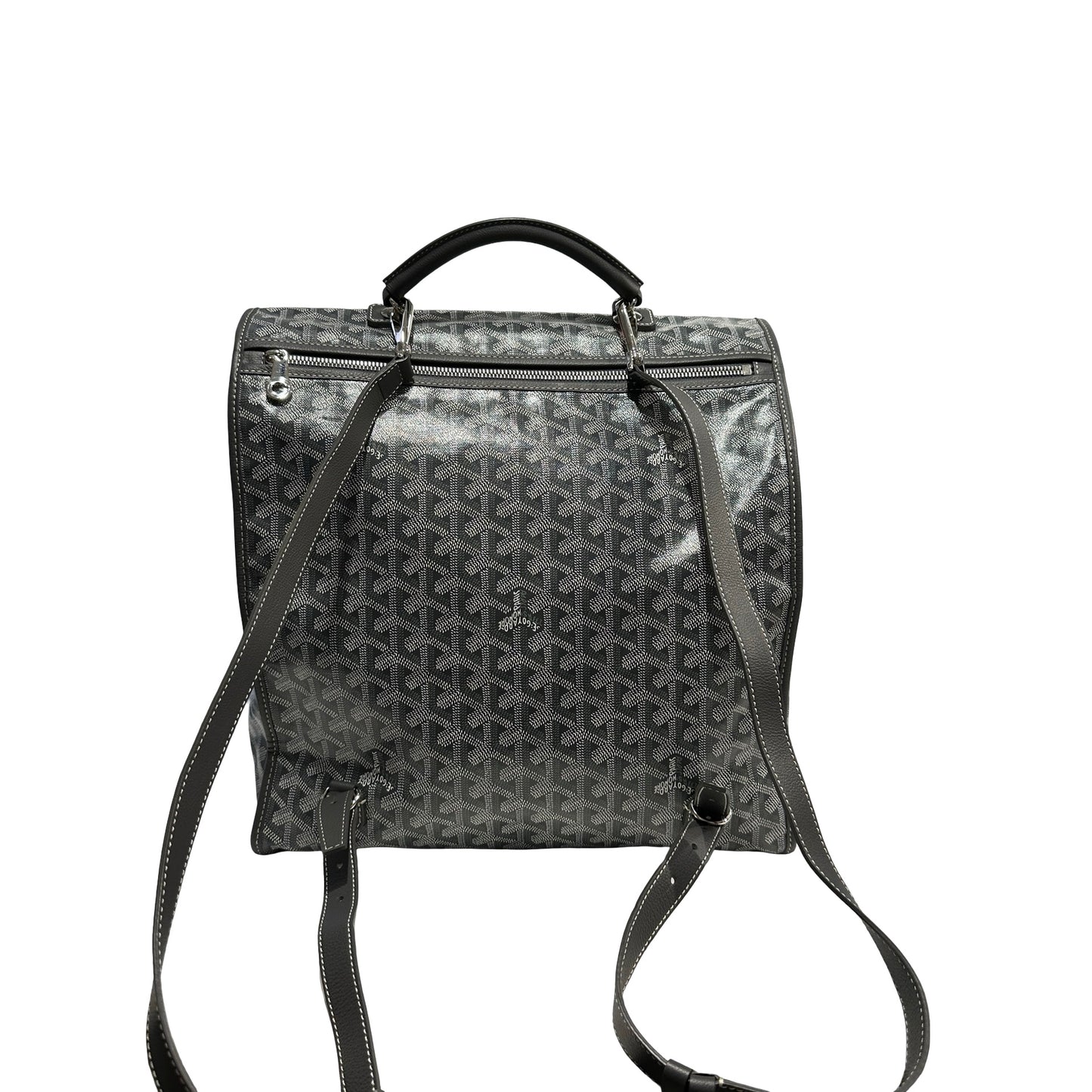 Used GOYARD Goyardine Alpin Backpack Grey