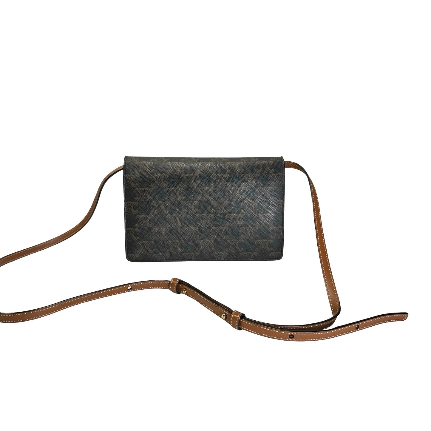 CELINE Macadam Triumph Cross Body Bag Brown