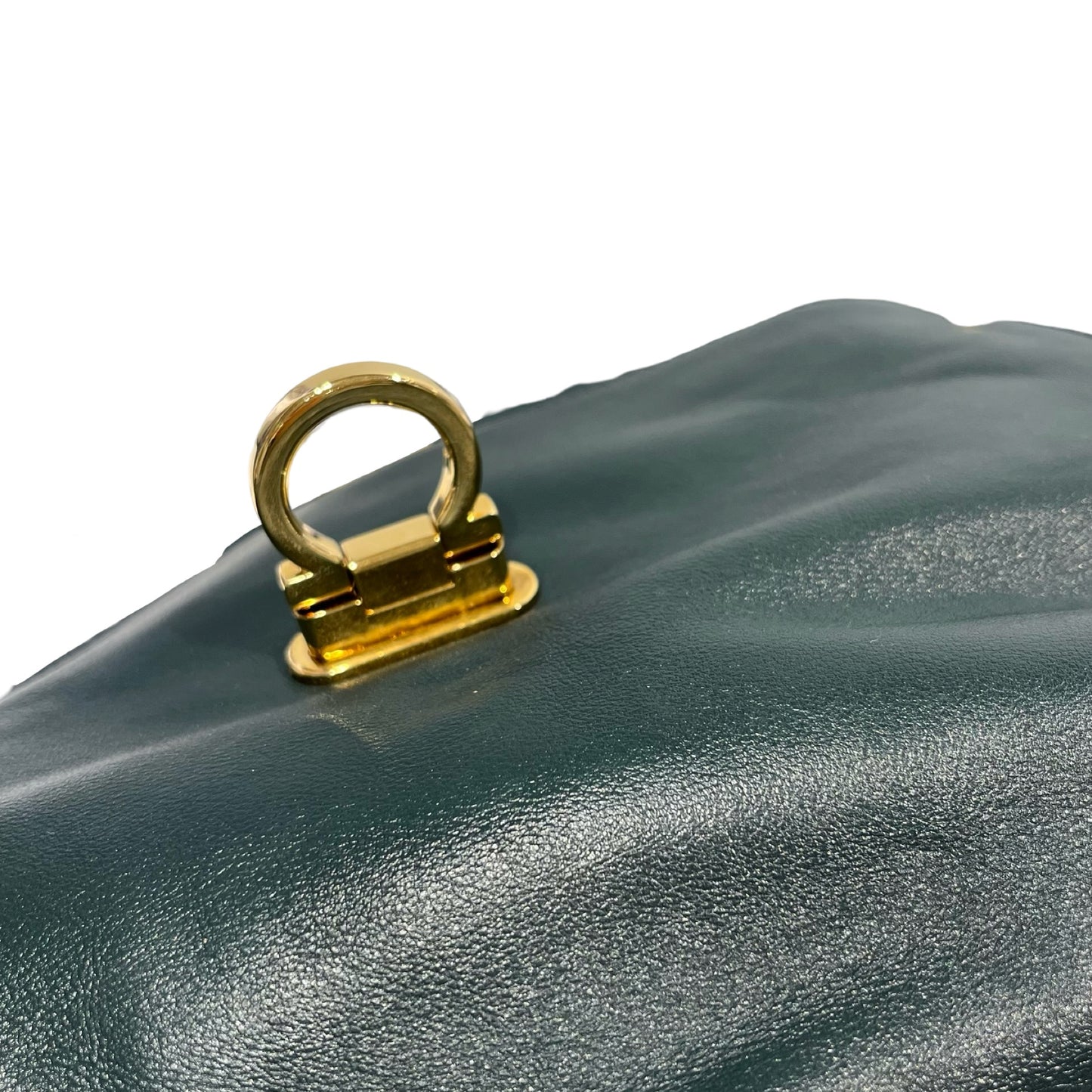 SALVATORE FERRAGAMO Leather Sofia Handbag Dark Green