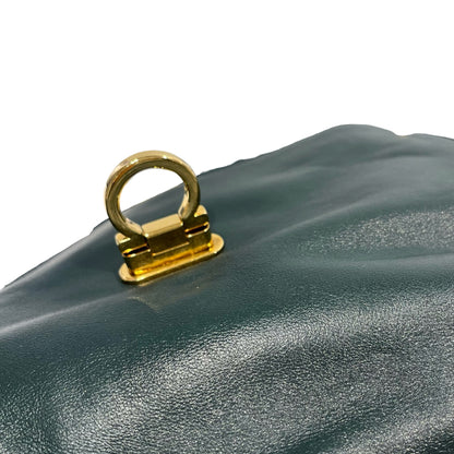 SALVATORE FERRAGAMO Leather Sofia Handbag Dark Green