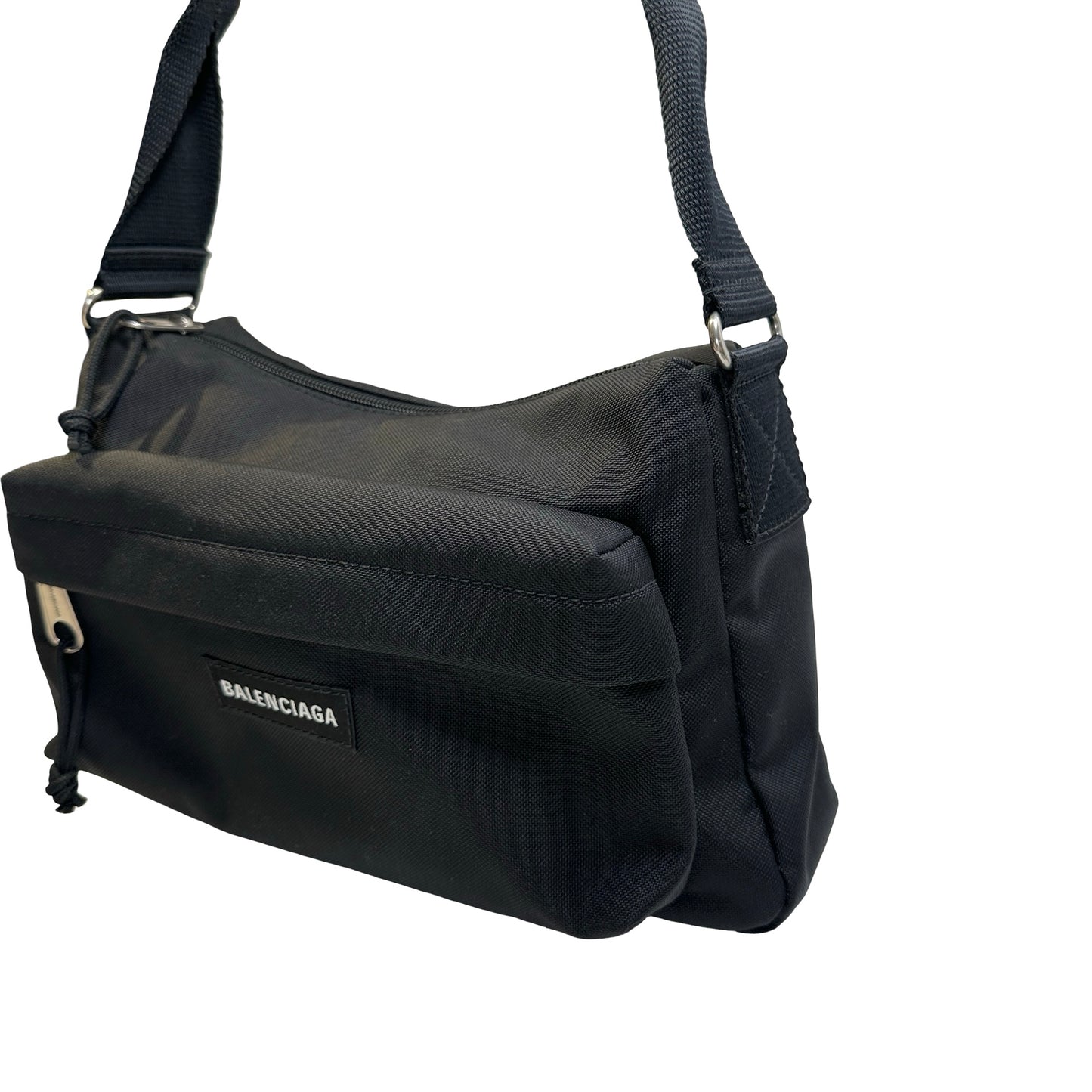 Used BALENCIAGA Nylon Explorer Shoulder Bag Black