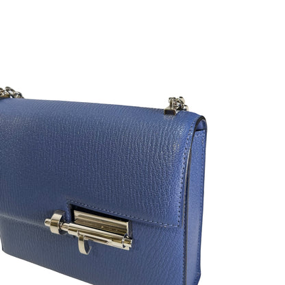 Used HERMES Epsom Verrou Crossbody Bag Blue Phw