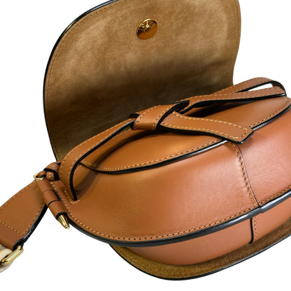 Used LOEWE Calfskin Mini gate Bag Cross body bag Brown GHW