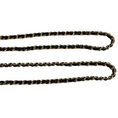 Used CHANEL Quilted Caviar Wallet On Chain Wallet on chain Black Gold
