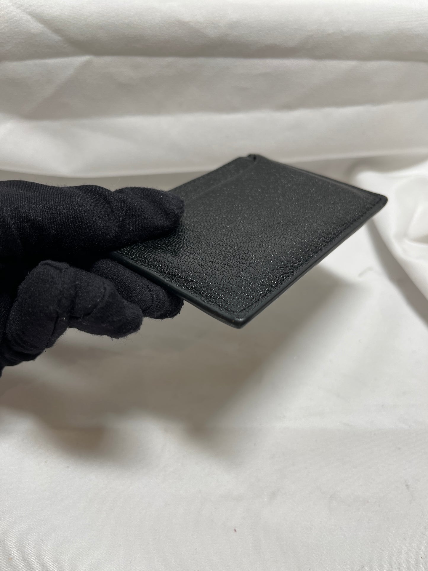 Used Miu Miu Calfskin Leather Card Holder Card Holder Black GHW