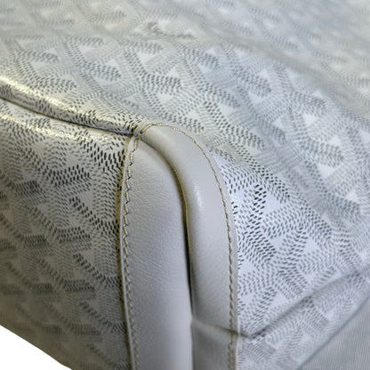 Used GOYARD Goyardine Artois Tote Bag White PHW