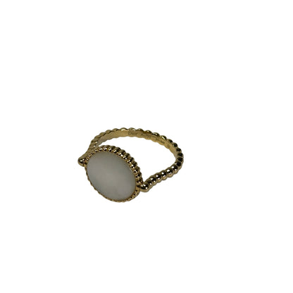 Used DIOR Yellow Gold Rose de Vents Ring Ring Yellow Gold White
