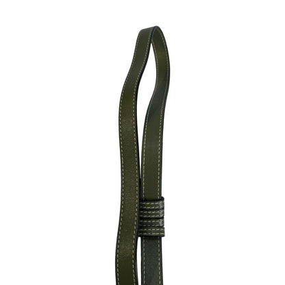 Used LOEWE Pebbled Calfskin Balloon Bag Bucket Bag Green Phw