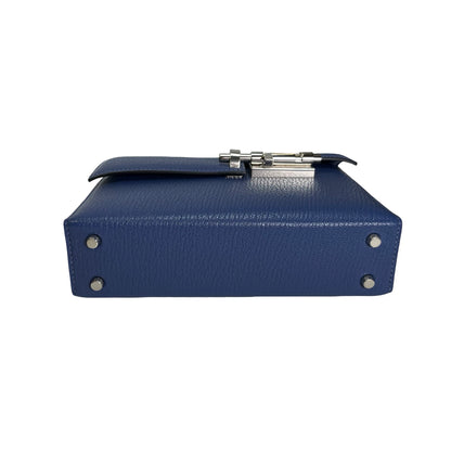 Used HERMES Epsom Verrou Crossbody Bag Blue Phw