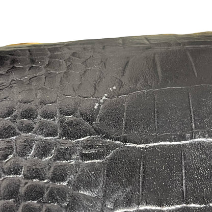 Used SAINT LAURENT Crocodile-Embossed Kate Medium Shoulder Bag Black GHW