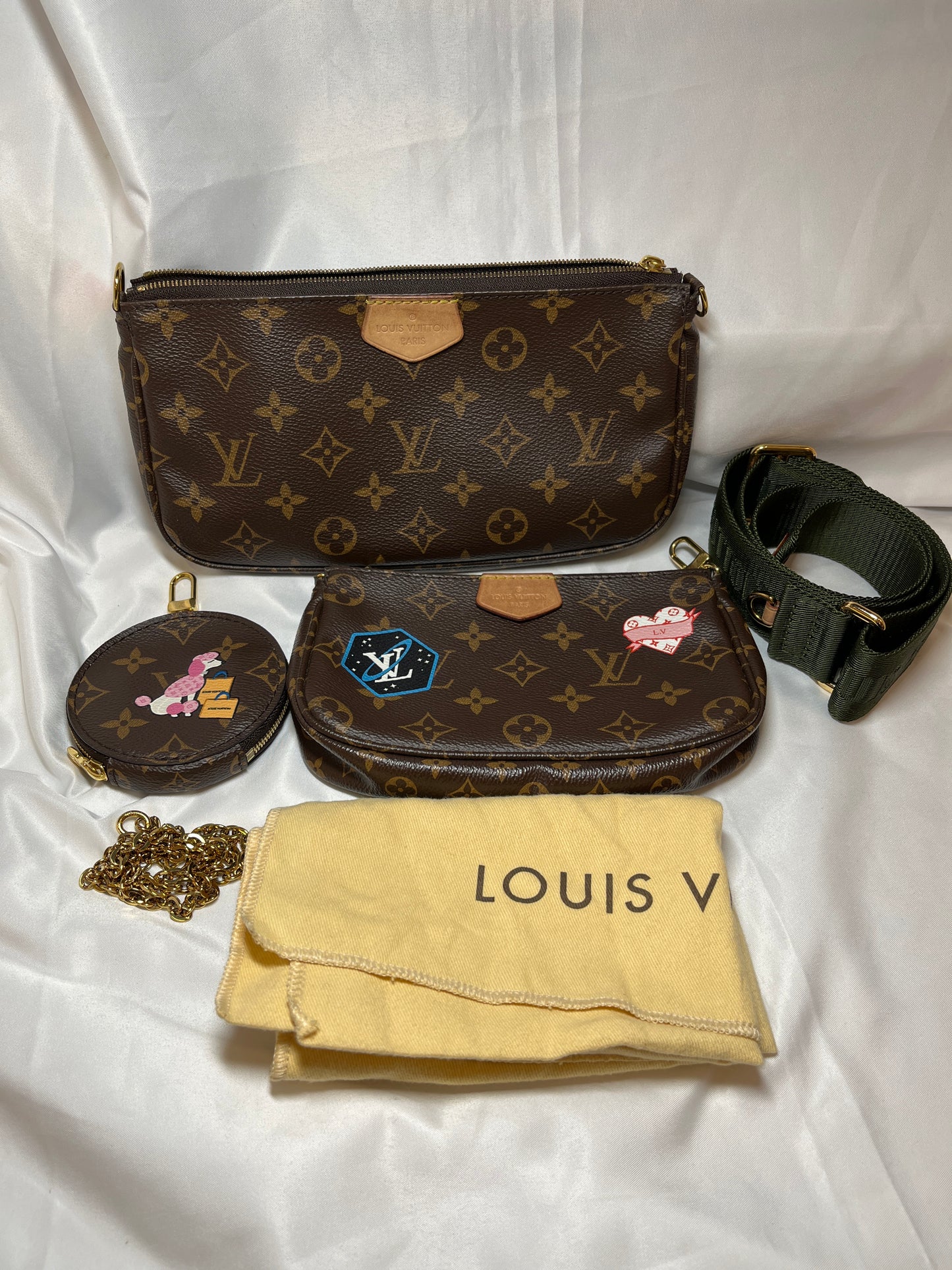 Used Louis Vuitton Pouchette Shoulder Bag Brown