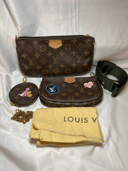 Used Louis Vuitton Pouchette Shoulder Bag Brown