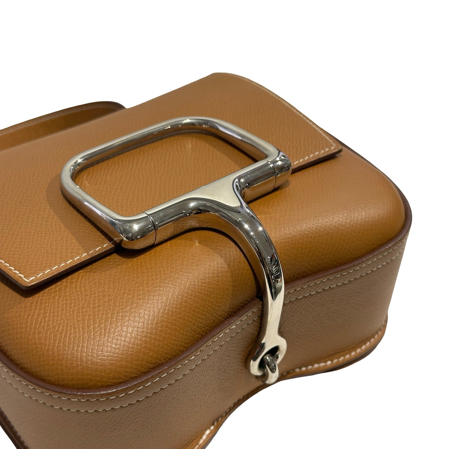 Used HERMES Epsom Della Cross body bag Gold Phw