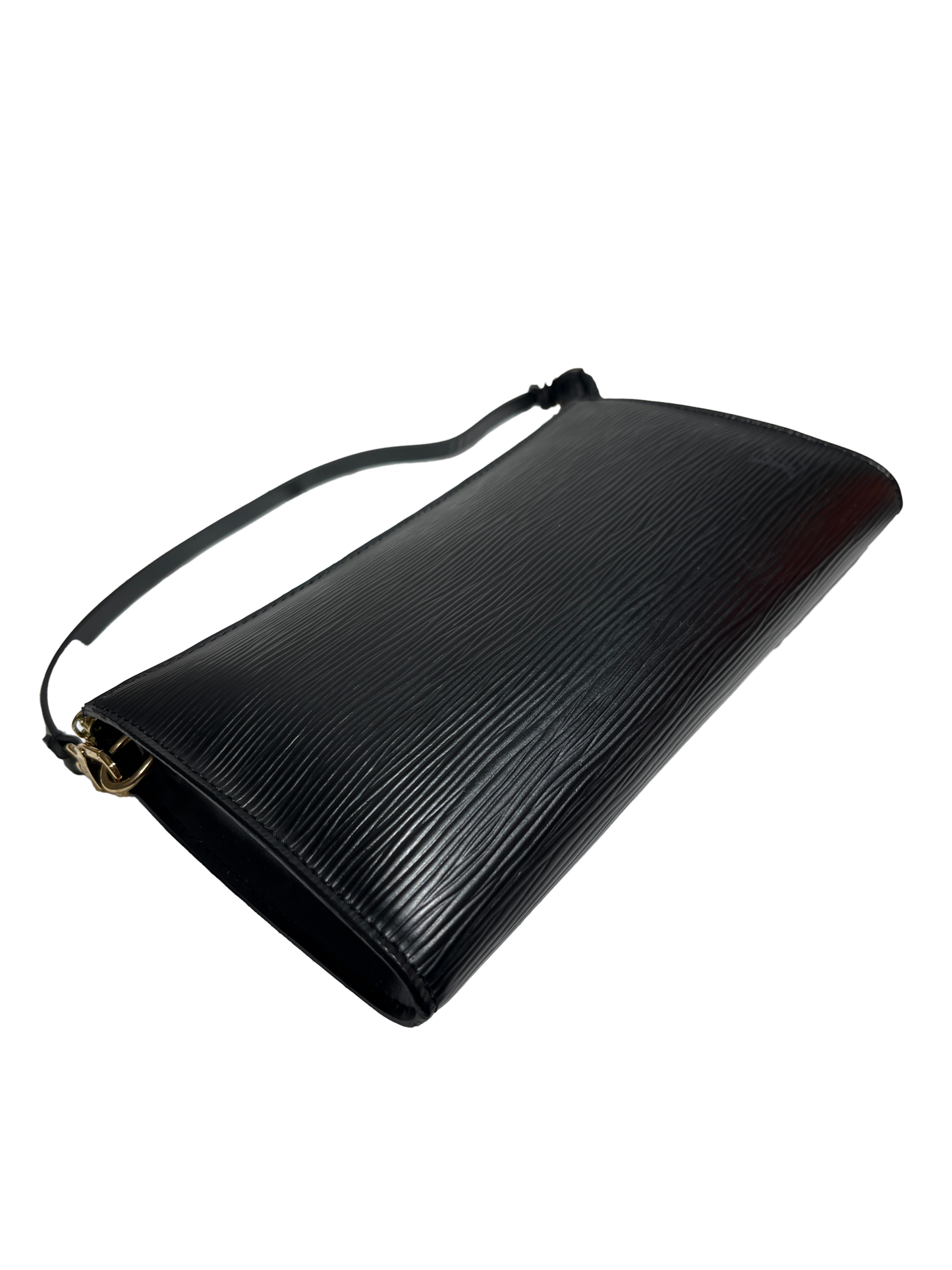 Used Louis Vuitton Epi Leather Pochette Shoulder Bag Black GHW