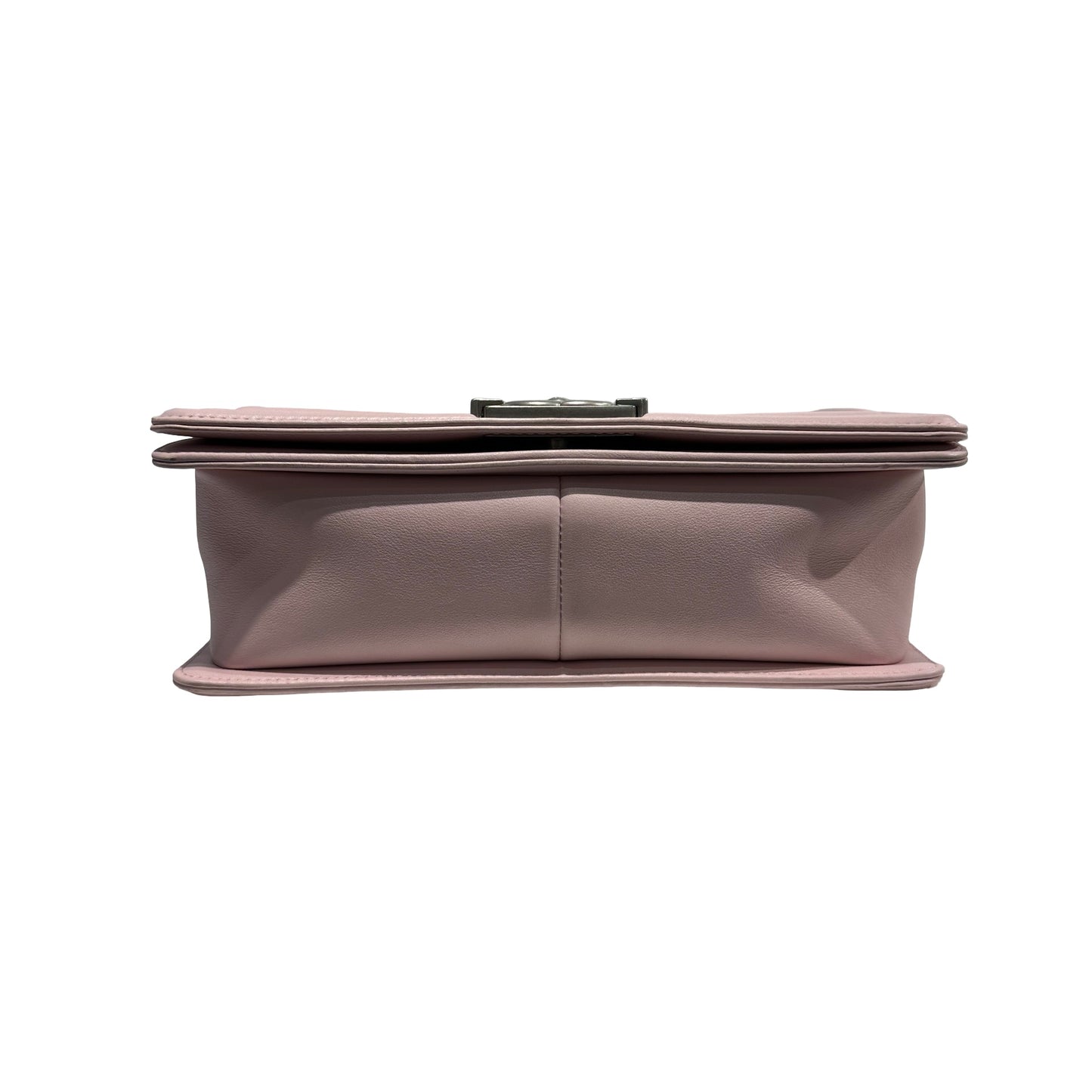 Used CHANEL Quilted Lambskin Boy Chanel Shoulder Bag Light Pink PHW