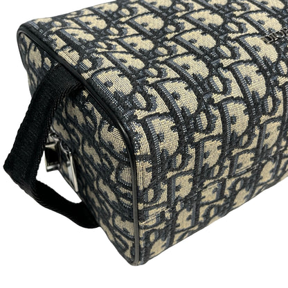 Brand New DIOR Oblique Jacquard Lingot 22 Pouch Navy Beige