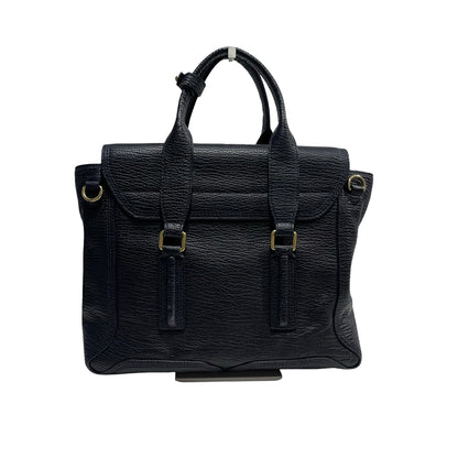 Used 3.1 PHILLIP LIM Textured Leather Pashli Satchel Blue， GHW