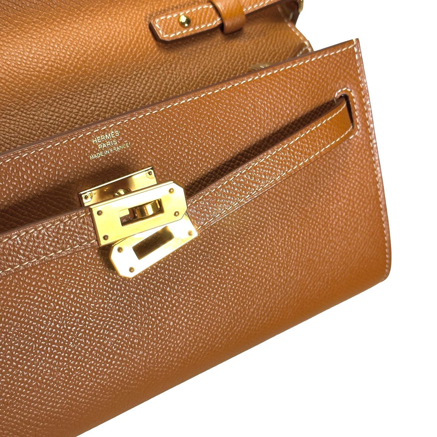 Used HERMES Epsom Kelly To Go Cross body bag Gold FHW
