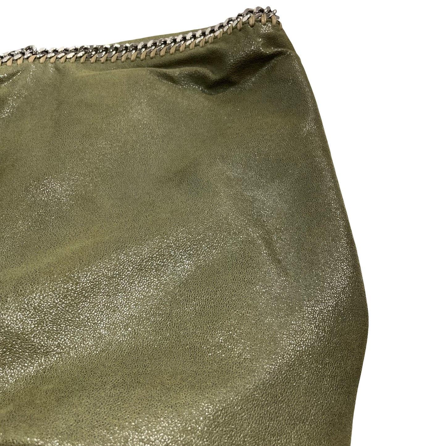 Used STELLA MCCARTNEY Solid Shaggy Deer Falabella Tote Bag Green Olive