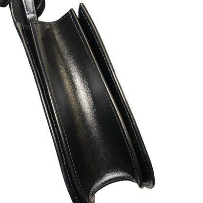 Used CELINE Smooth Calfskin Medium Triomphe Bag Shoulder Bag Black GHW