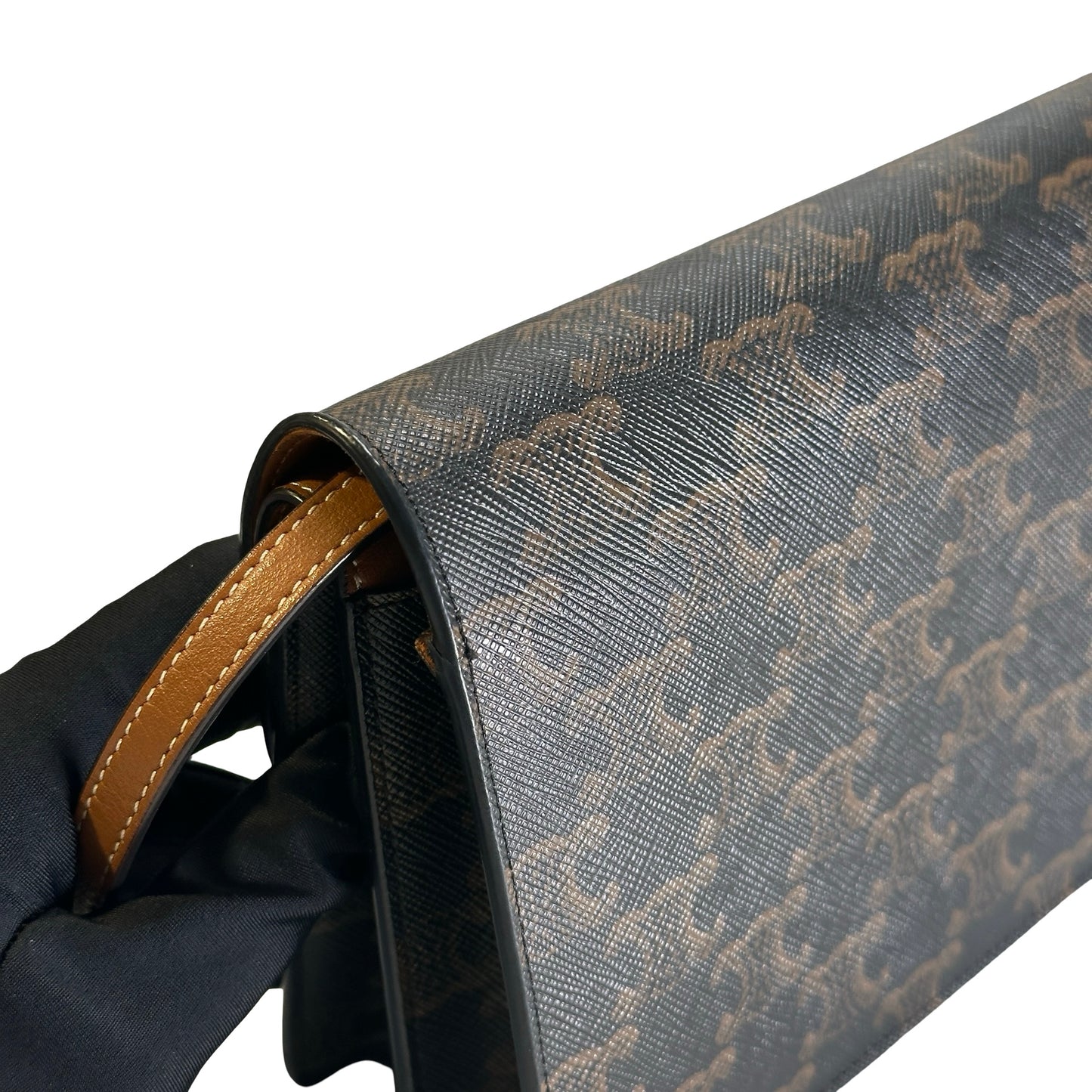 CELINE Macadam Triumph Cross Body Bag Brown