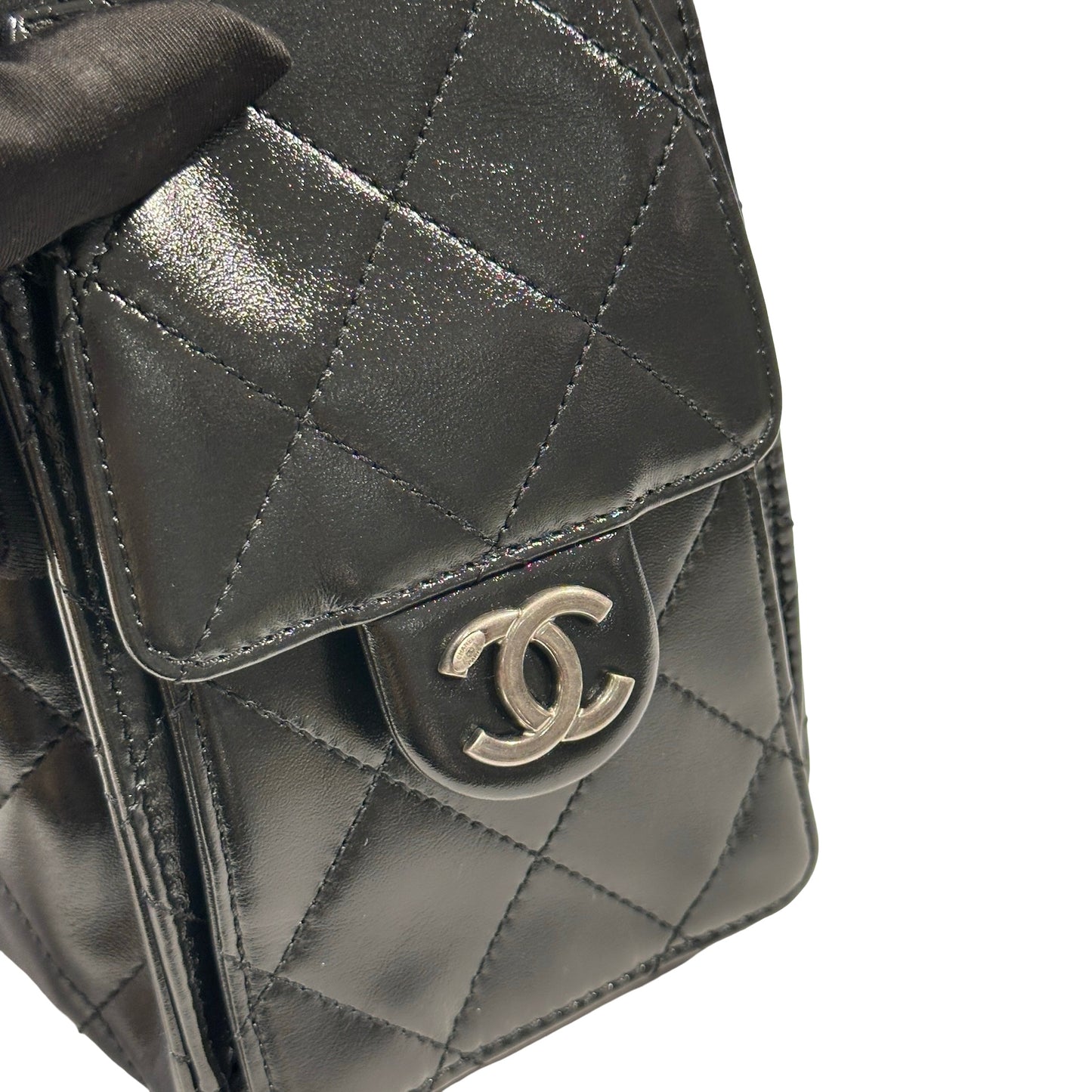 Used CHANEL Quilted Calfskin Chanel 22 Shoulder Bag Black