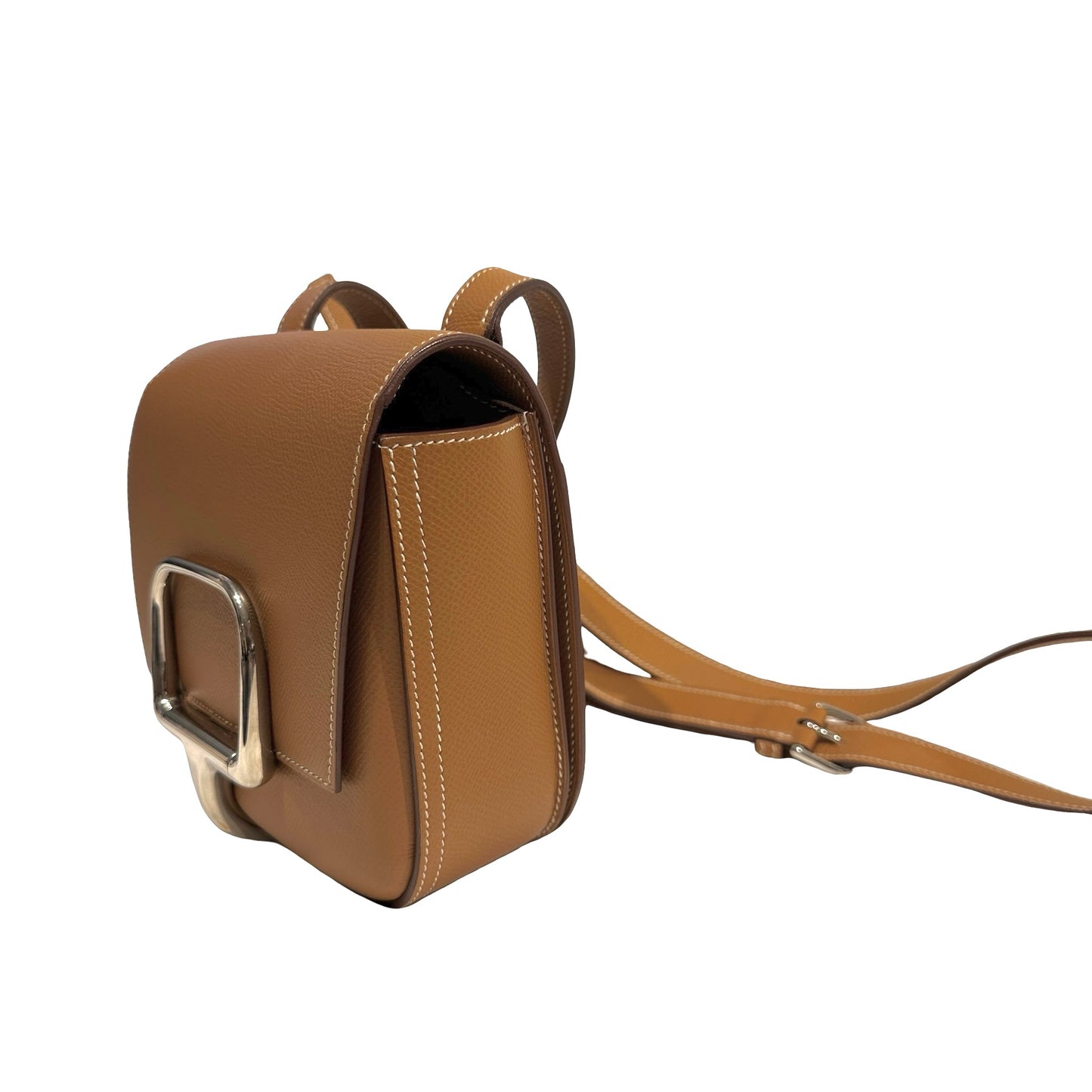 Used HERMES Epsom Della Cross body bag Gold Phw