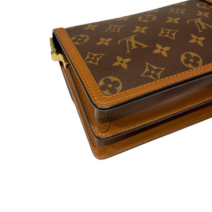 Used LOUIS VUITTON DAU[HINE MINI Cross Body Bag Brown GHW